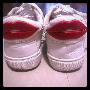 Betsey Johnson lips leather sneakers
